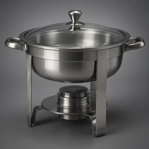 [SKU:4012515] Round chafer with glass lid